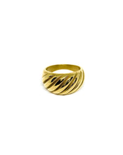 Load image into Gallery viewer, 18 karat gold plated chunky statement ring
