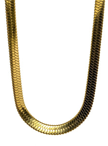 18 karat gold plated herringbone chain  