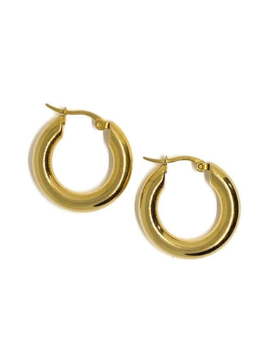 18 karat gold plated hoop earrings